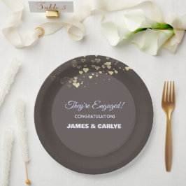 Klasse, benutzerdefinierte Verlobung-Glückwunsch Pappteller