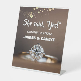 Klasse, benutzerdefinierte Verlobung-Glückwunsch Sockelschild