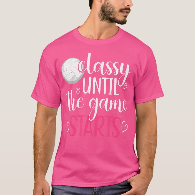 Klasse bis das Spiel Volleyball Game Day V T-Shirt (Vorderseite)