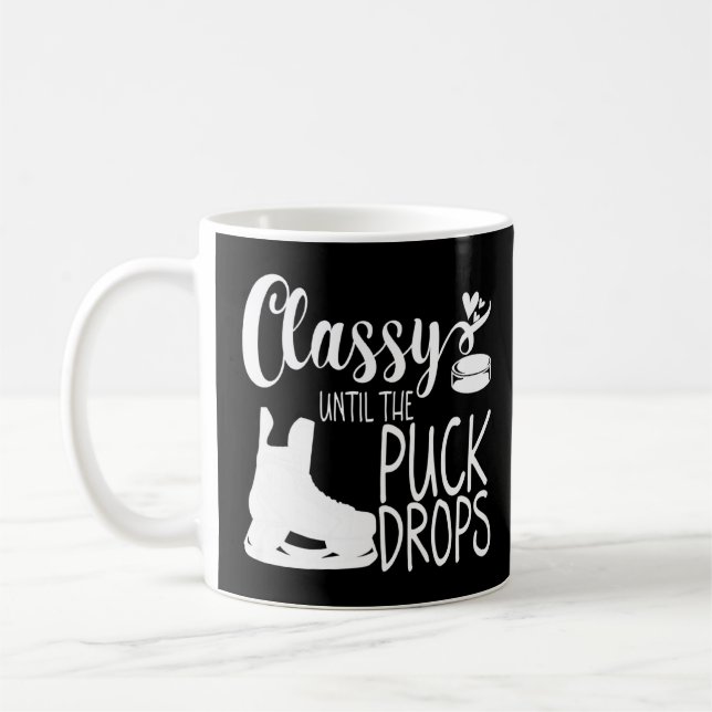Klasse bis der Puck fällt Kaffeetasse (Links)