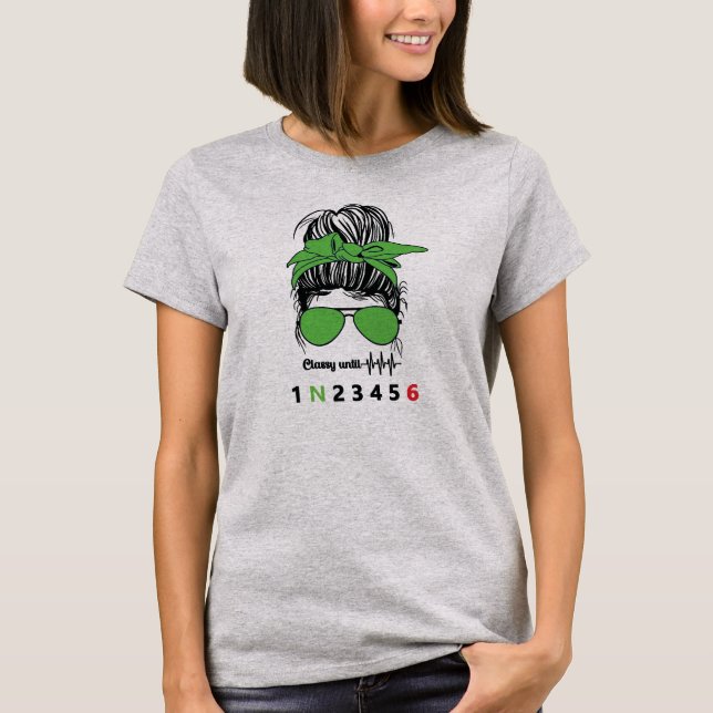Klasse bis... Funny Motorrad T-Shirt (Vorderseite)
