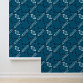 Klasse Chic Deko Geometric Modernes Dunkles Türkis Tapete