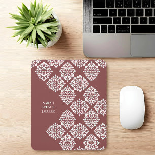 Klasse Damask Regency Geometric Pastel Red Mousepad