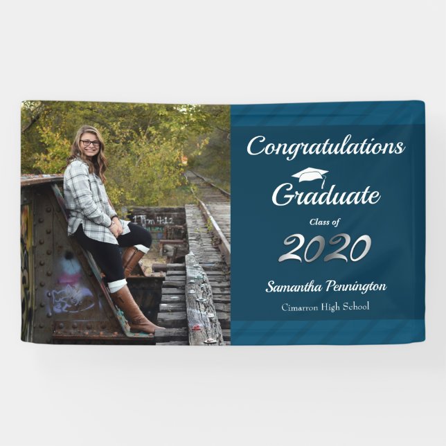 Klasse der 1-Foto-Graduationspartei 2020 Banner (Horizontal)