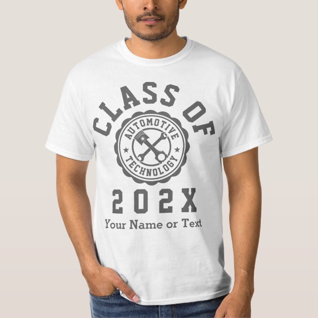 Klasse der 202X Automobiltechnik T-Shirt (Vorderseite)