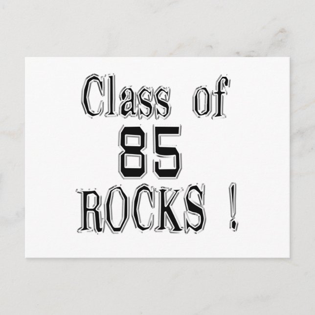 Klasse der '85 Rocks! Postkarte (Vorderseite)