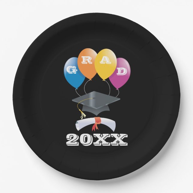Klasse der Abschluss liefert Grad-Party Pappteller (Vorderseite)