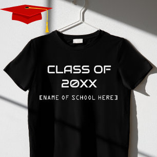 Klasse der Abschlussklasse Schwarz T-Shirt
