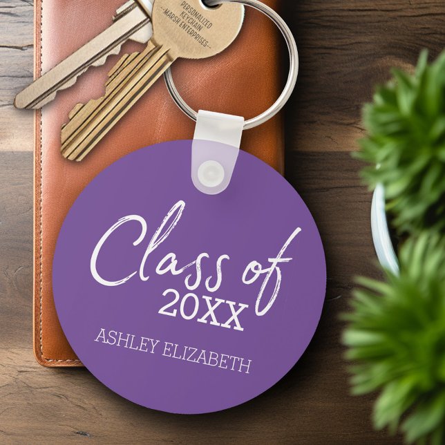 Klasse DER ADD YOUR YEAR Graduation Party Schlüsselanhänger (Personalized Keychain - Graduation Party Favor)