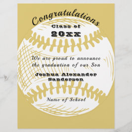 Klasse der Ankündigung des Baseball-Abschlusses Briefbogen