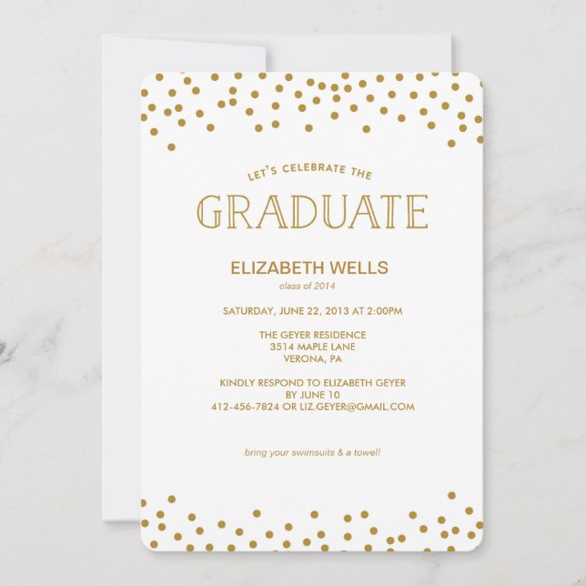 Klasse der Ankündigung von Abschlüssen 2014 - CONF (Vorderseite)