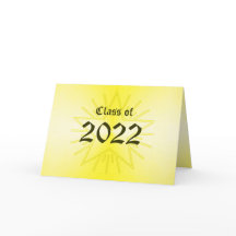 Klasse der Ankündigungskarte für Abschluss 2022 vo