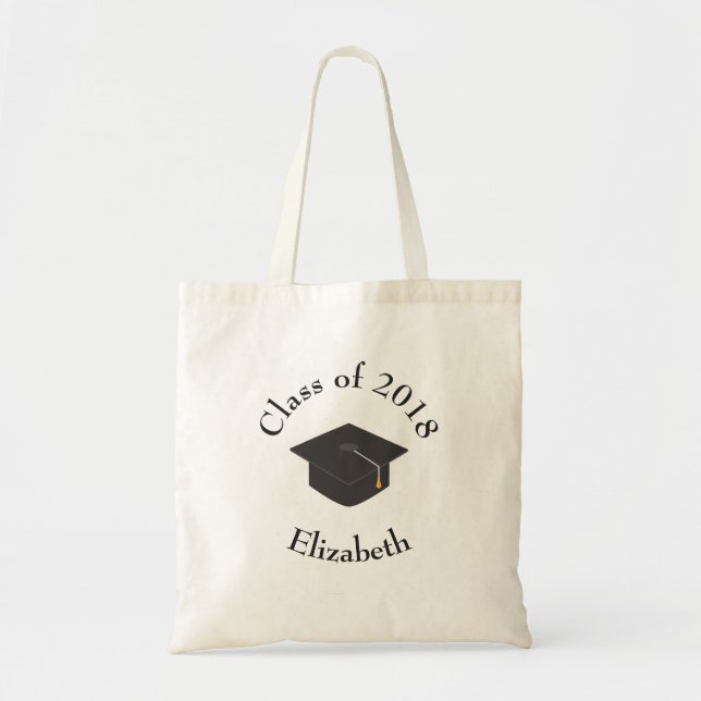 Klasse der Black Graduation Cap-Klasse von 20xx Cu Tragetasche (Vorne)