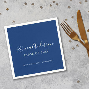 Klasse der Dark Blue Graduation Party 2025 Serviette