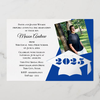 Klasse der Einladung zur Graduation Cap Foil 2025