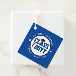 Klasse der Elegant Blue Graduation Party 2024 Geschenkanhänger