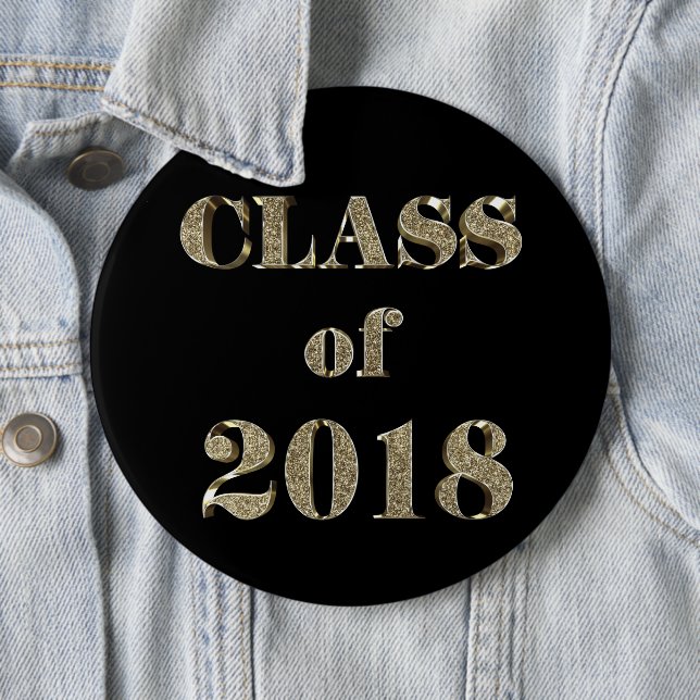 Klasse der eleganten Schwarz- und Goldtypografie 2 Button (Beispiel)