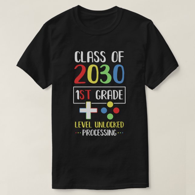 Klasse der Entsperrung für die 1. Stufe des 2030-S T-Shirt (Design vorne)