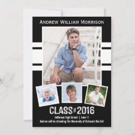 Klasse der Fotocollage Sport Graduation Party 2016 Einladung