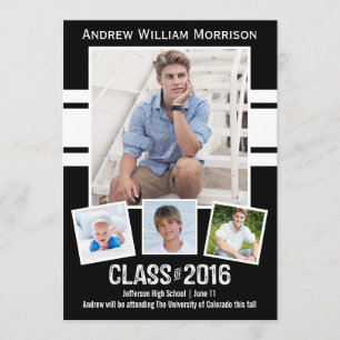 Klasse der Fotocollage Sport Graduation Party 2016 Einladung