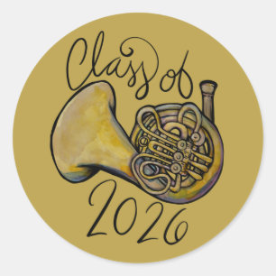 Klasse der französischen Horn-Band-Musik 2026 Runder Aufkleber