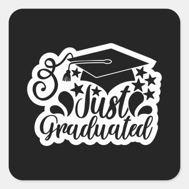 Klasse der Glückwunsch des Graduate 2022 Grad Quadratischer Aufkleber (Vorderseite)