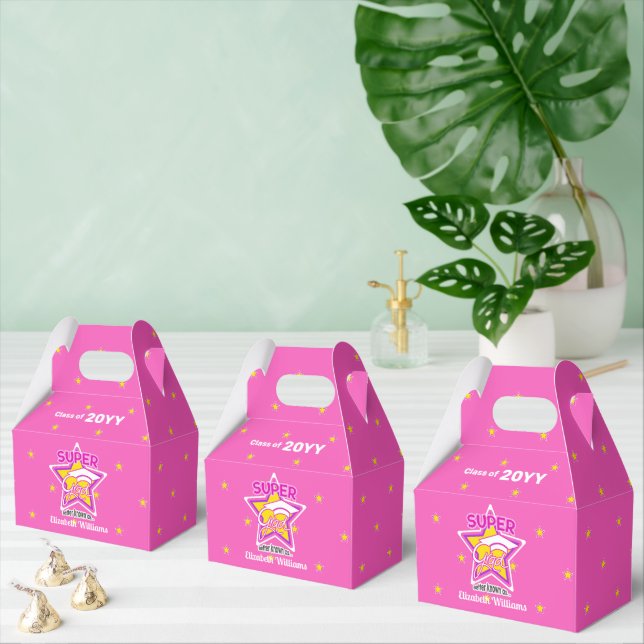 Klasse der Glückwunsch Super Grad rosa-bearbeitbar Geschenkschachtel (Zahlreiche)