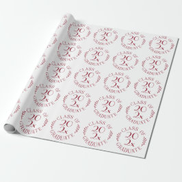 Klasse der Graduate Burgundy White Typografy Geschenkpapier