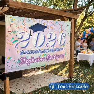 Klasse der Graduate Confetti Fun Graduation Cap 20 Banner