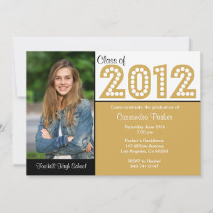 Klasse der Graduation Party Einladungen Gold