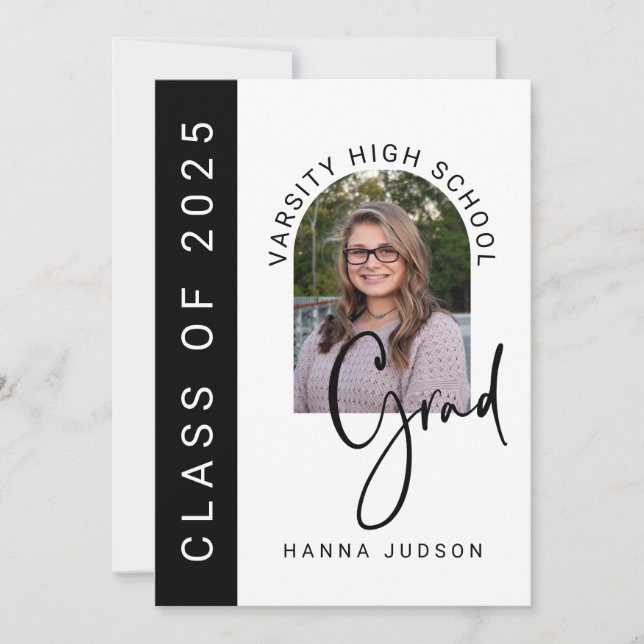 Klasse der Graduationspartei Grad Foto 2025 Ankündigung (Vorderseite)