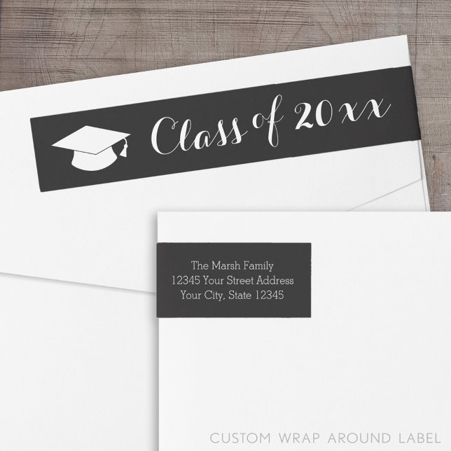 Klasse der Graduierungsobergrenze - mit Rücksendea (Custom Return Address Label with a Wrap Around Feature)