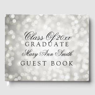"Klasse der" Graduierungspartei Silver Glitzer Lig Gästebuch