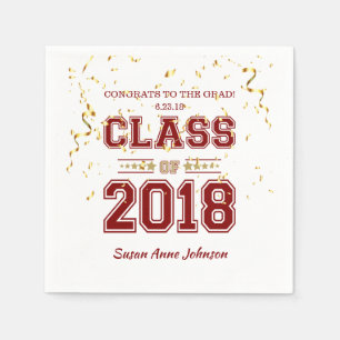 Klasse der Grand Party Maroon und Gold 2018 Serviette