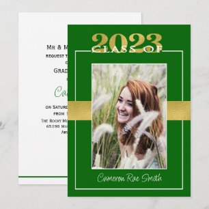 Klasse der Green & Gold Graduation Party 2023 Einladung
