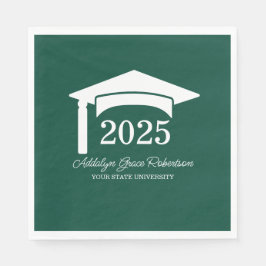 Klasse der grünen Uni der Universität Cap 2025 Serviette