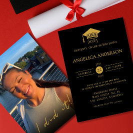 Klasse der "I do it" Foto Graduate Invitation Einladung