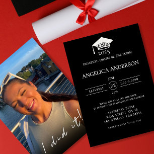 Klasse der "I do it" Foto Graduate Invitation Einladung
