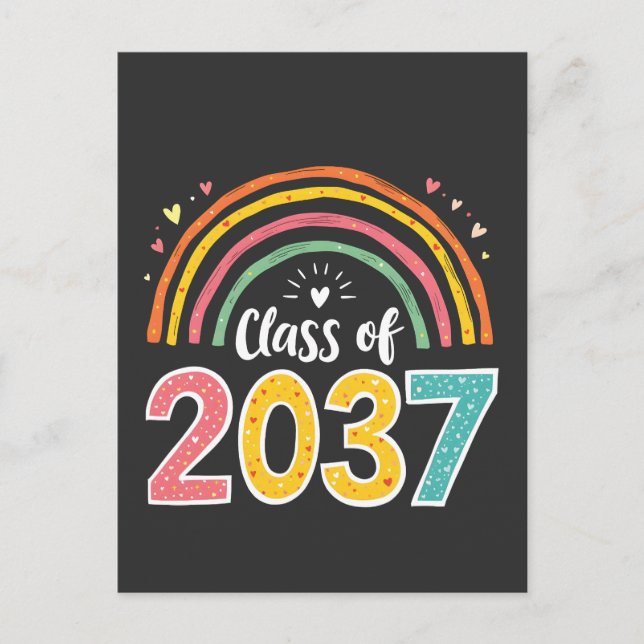 Klasse der Kindergarten-Abschluss-Schule 2037 Ankündigungspostkarte (Vorderseite)