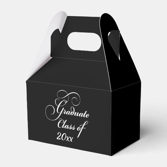 Klasse der klassischen Schwarz-Weiß-Absolventen Geschenkschachtel (Vorderseite)