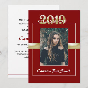 Klasse der Maroon & Gold Graduation Party 2019 Einladung