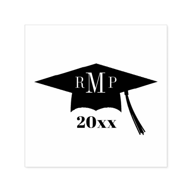 Klasse der Monogramm-Graduierungstafel Permastempel (Design)