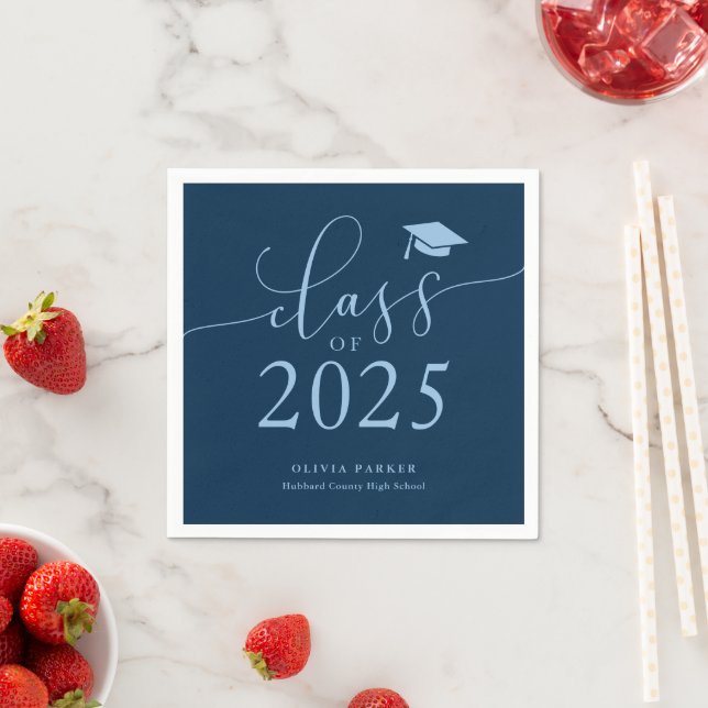 Klasse der Navy Graduation Party 2025 Serviette (Beispiel)