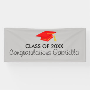Klasse der roten Abschluss-Fahne der Kappen-20XX Banner