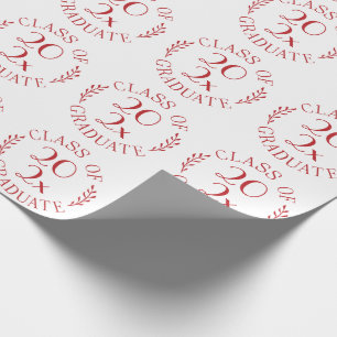 Klasse der schick-roten Typografie Geschenkpapier