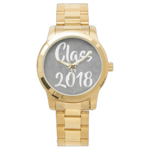 Klasse der Schwarz-weißen HalbbrettTypografie 2018 Armbanduhr