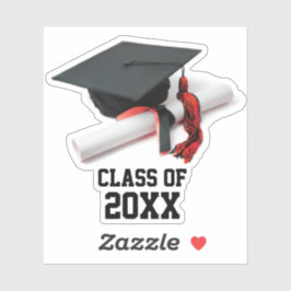 Klasse der schwarzen und roten Graduierung, Cap &  Aufkleber