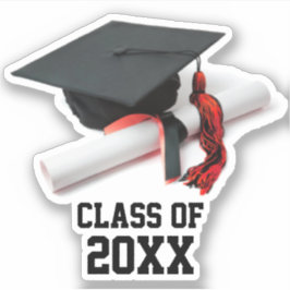 Klasse der schwarzen und roten Graduierung, Cap &  Aufkleber