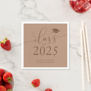 Klasse der Terracotta Graduation Party 2025 Serviette