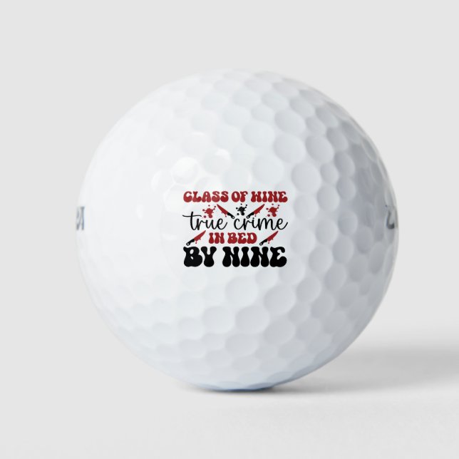 Klasse der weinechten Kriminalität im Bett um neun Golfball (Vorderseite)